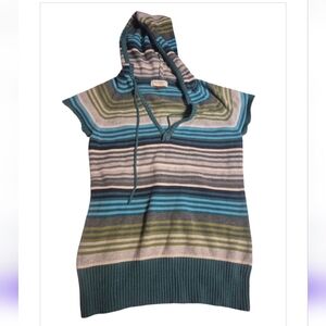 Sonoma Multicolor Striped Hooded Dress Shirt